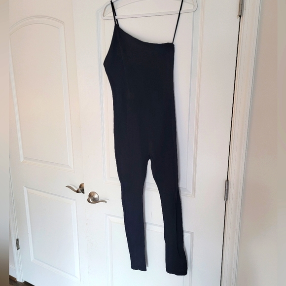 Zara Pants & Jumpsuits Zara Asymmetrical Jumpsuit Bodysuit Spandex Stretch One Piece Size